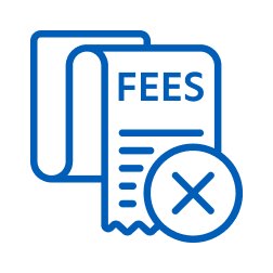 No account opening or closing fees icon